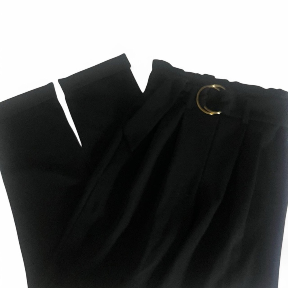 Black Pants with Gold Buckle